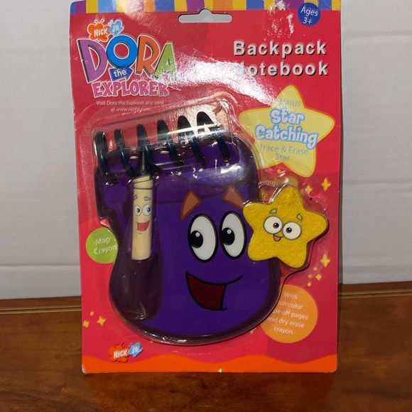 Rare Nick Jr. Dora the Explorer Backpack Notebook NOS  2003 Bonus Star catching - Picture 1 of 11
